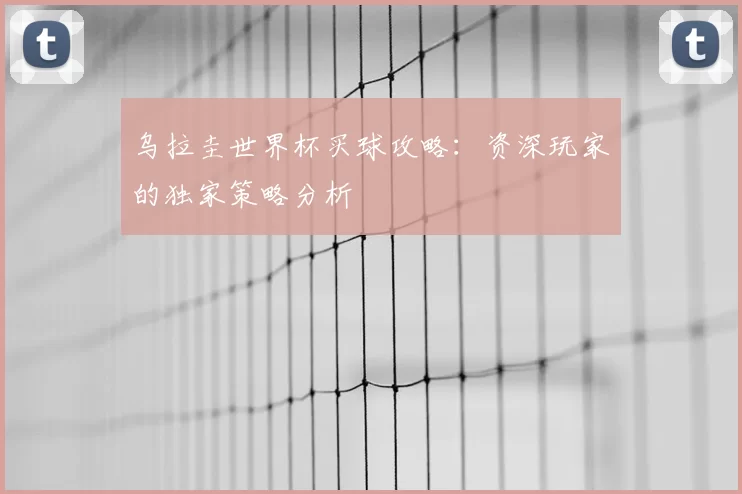 乌拉圭世界杯买球攻略:资深玩家的独家策略分析